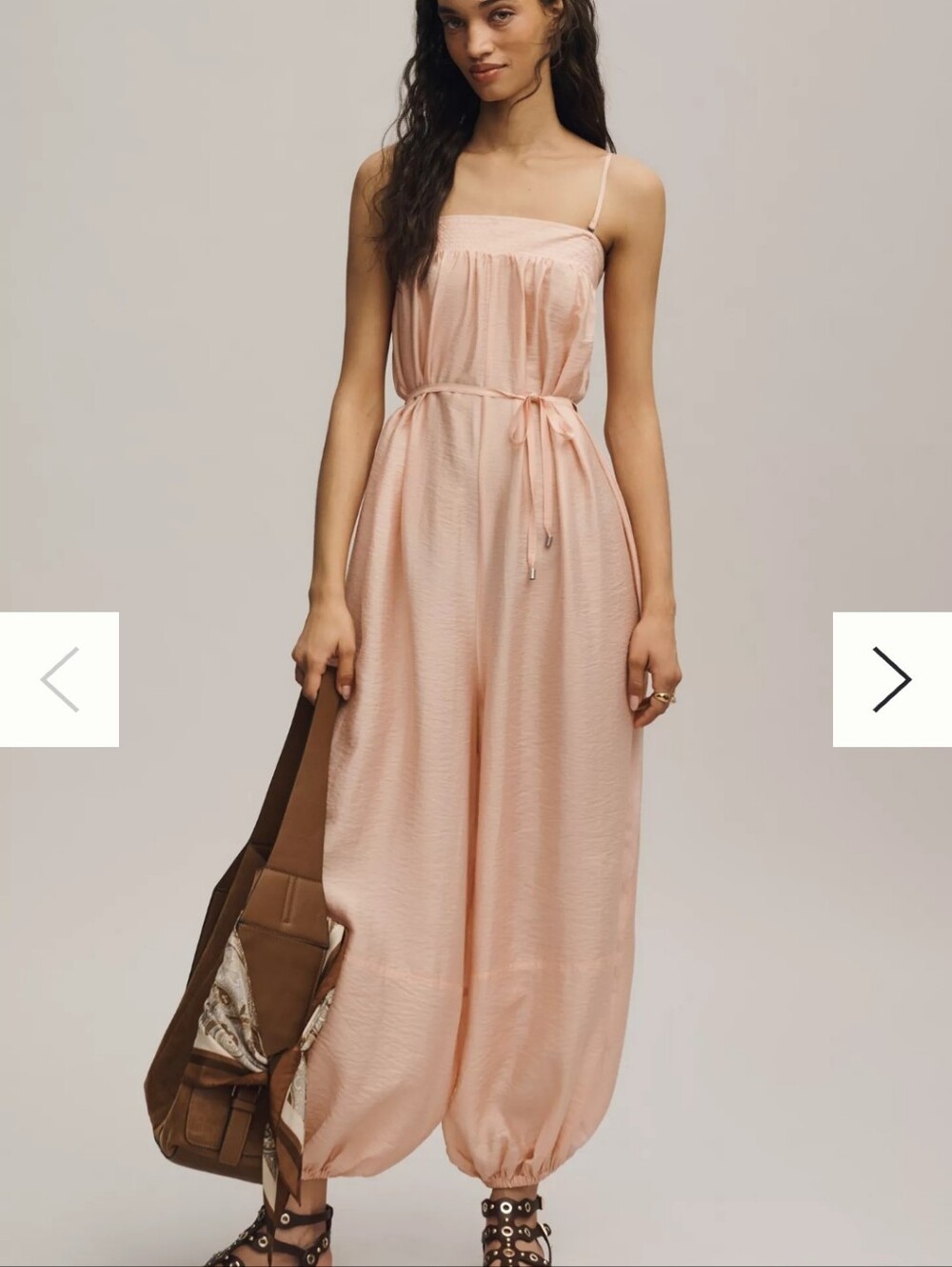 Anthropologie Blouson Jumpsuit in Blush Pink